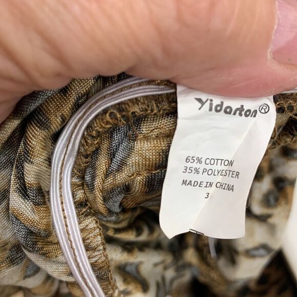 Yidarton Size Medium Animal print belted maxi dress wrap design from waist down - Picture 7 of 11